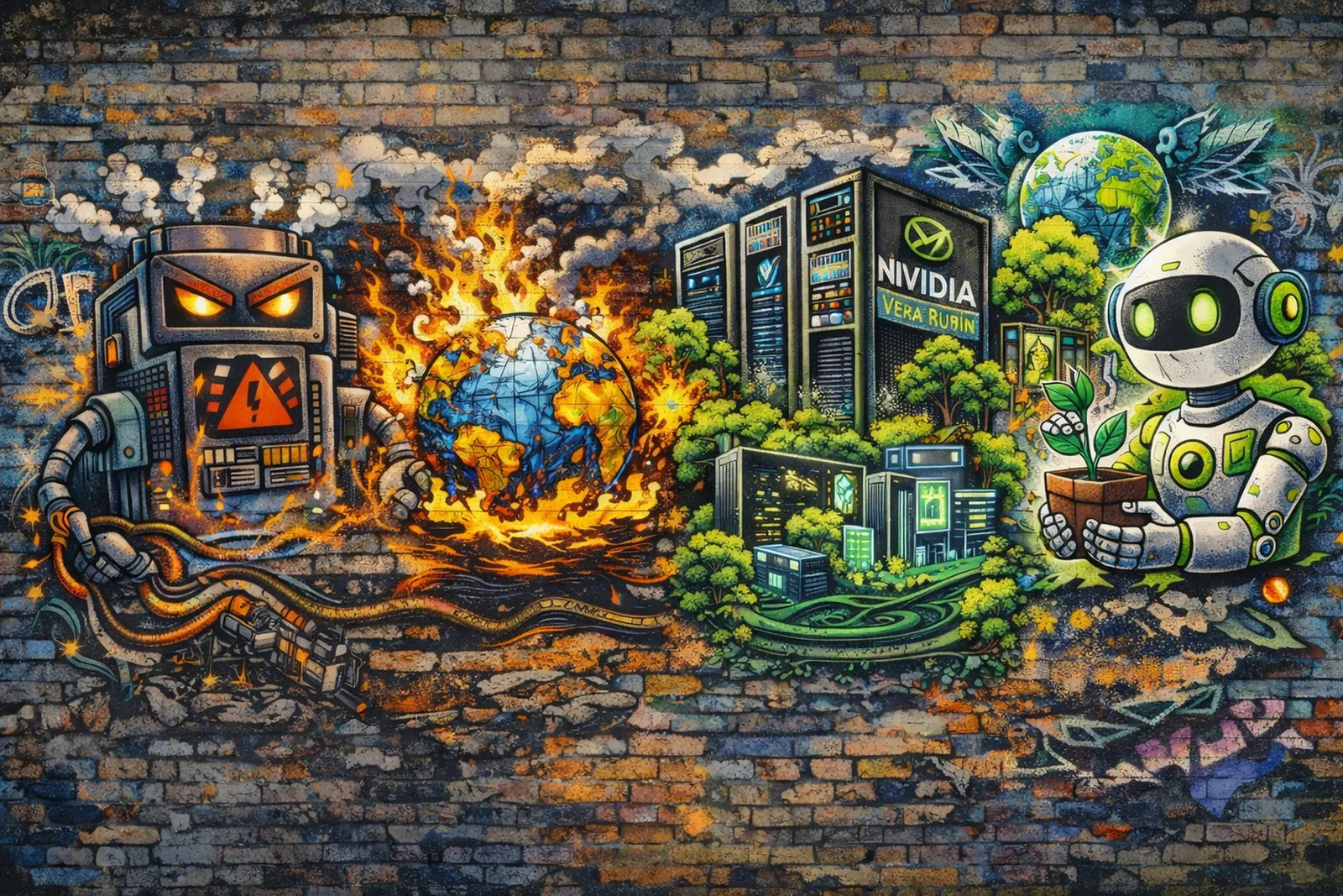 Immagine di copertina sul consumo energetico dell'intelligenza artificiale generativa e dei data center