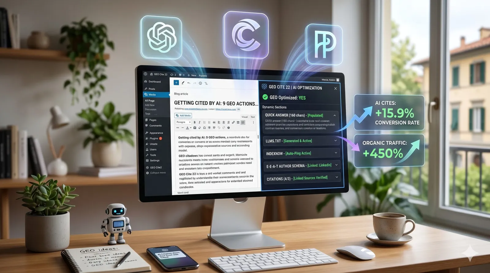 Ottimizzazione di un sito WordPress per essere citato da ChatGPT e dagli altri motori generativi
